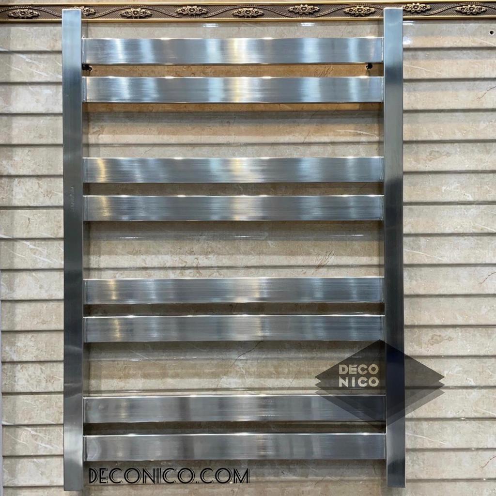 حوله خشک کن استیل فلت کروم مات 50×80