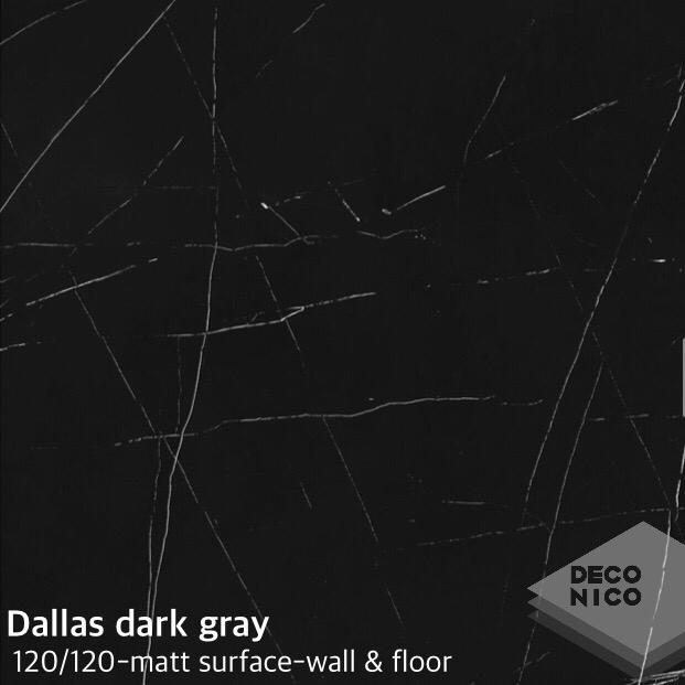 سرامیک اسلب مات 120*120 دالاس طوسی تیره Dallas dark gray
